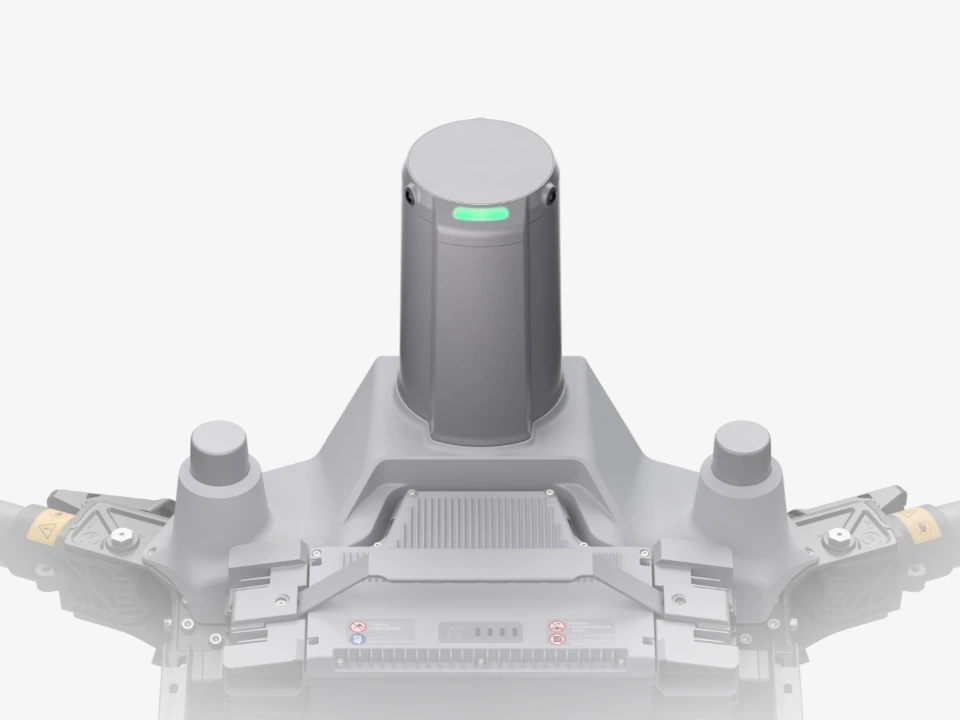 Módulo de radar de escaneo continuo y sistema de navegación del dron Agras T55.